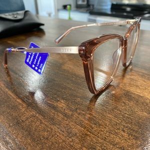 SOLD   Diff Eyewear Winston -Rose Crystal and Blue Light Technology Glasses